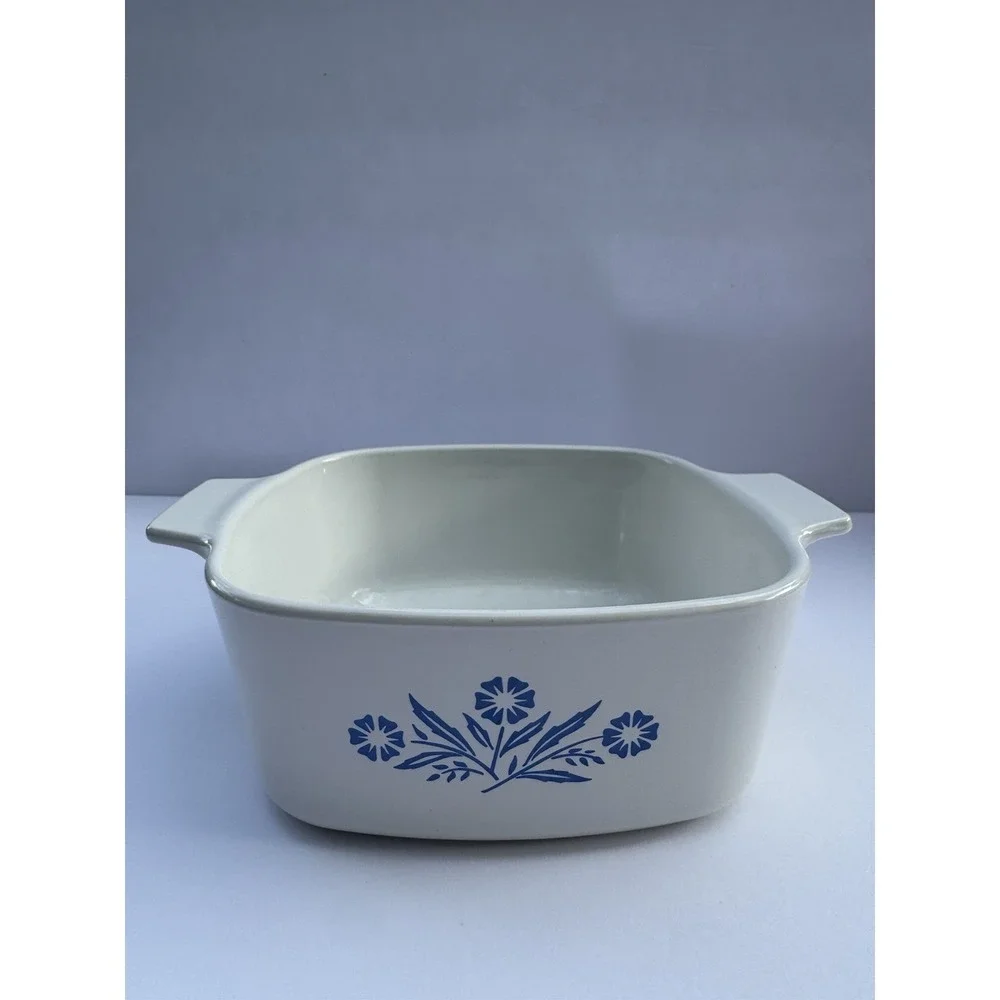 CorningWare Cornflower Blue Floral Casserole Vintage Dishes